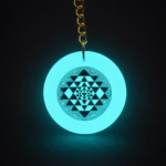Shri Yantra Glow-in-the-Dark Key Chain